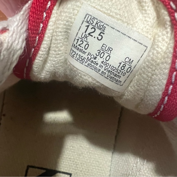 VANS old Skool Red White Suede Canvas Shoes size 12.5 - Picture 10 of 11